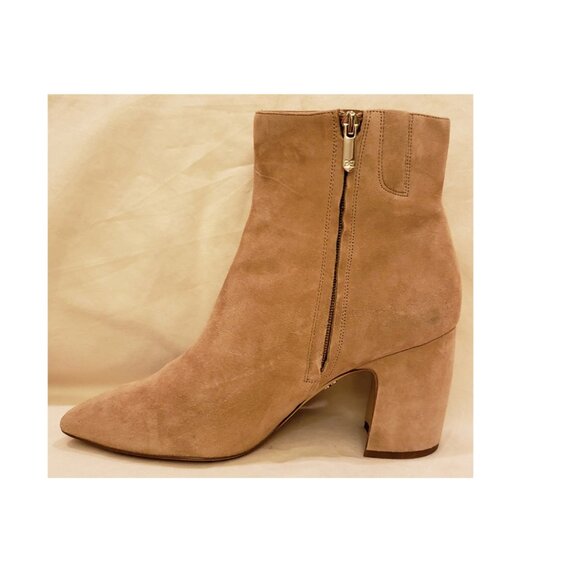 Sam Edelman Ankle Booties Size-9 Tan Leather/Suede - Picture 5 of 9